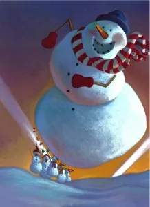 Snowmen at Night-Run Snowboy Run
