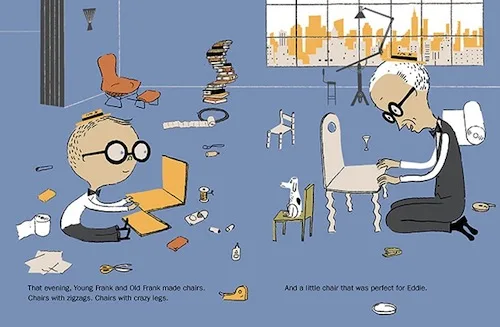 Young Frank Architect playing with Old Frank
