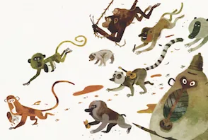 Warning Do Not Open this Book monkeys