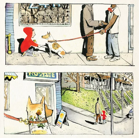 Sidewalk Flowers dog