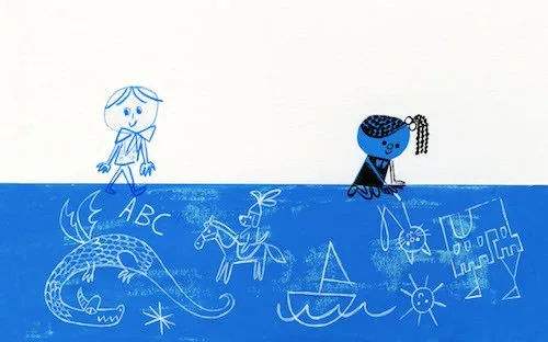 Leo a Ghost Story sidewalk drawings