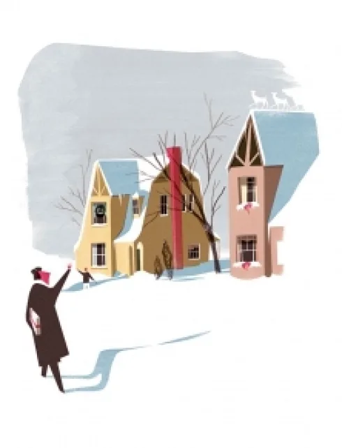 Marguerite's Christmas fellow walking