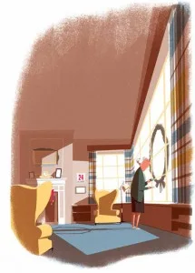 Marguerite's Christmas looking out